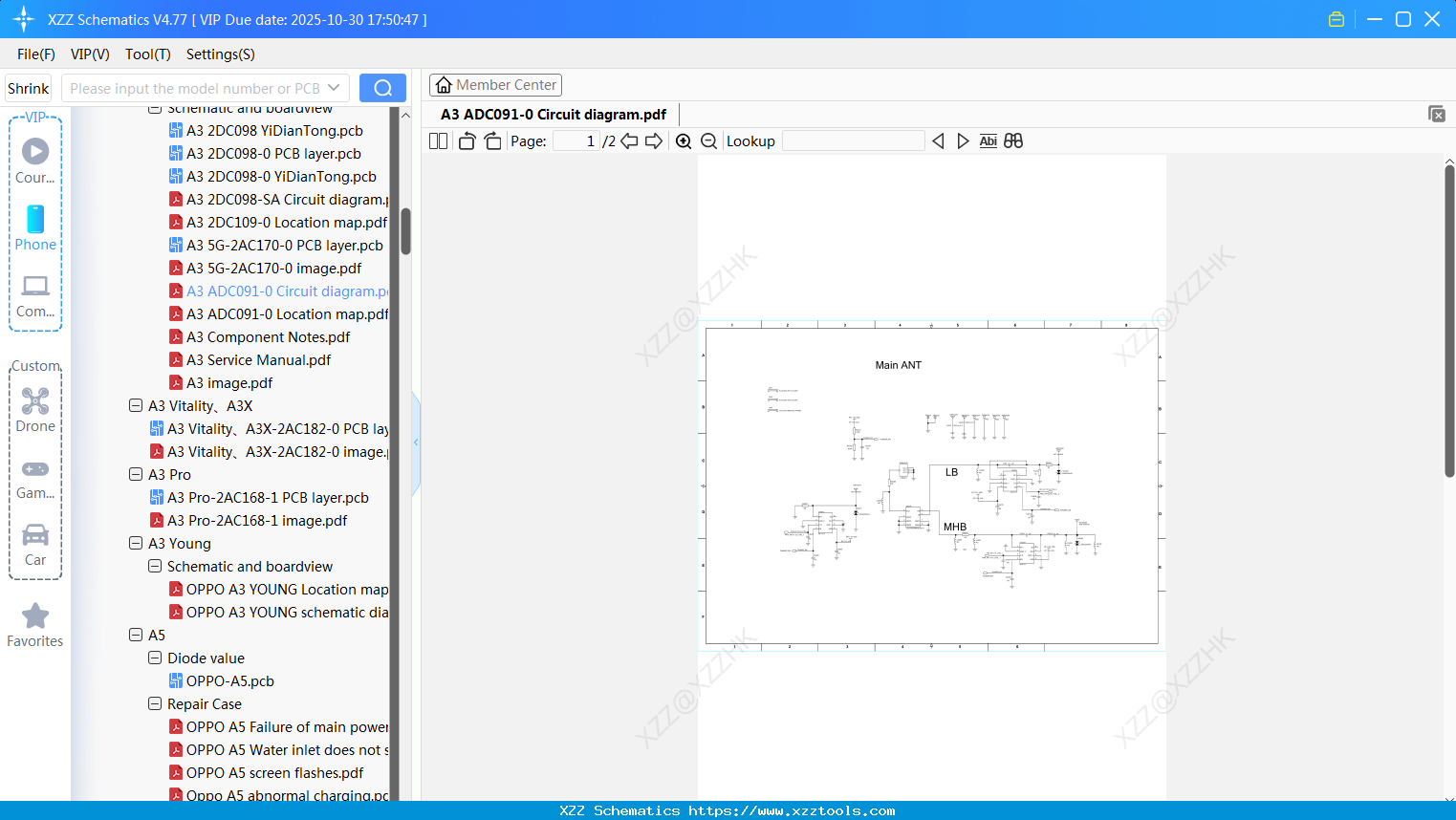 OPPO A3 ADC091-0 Circuit Diagram